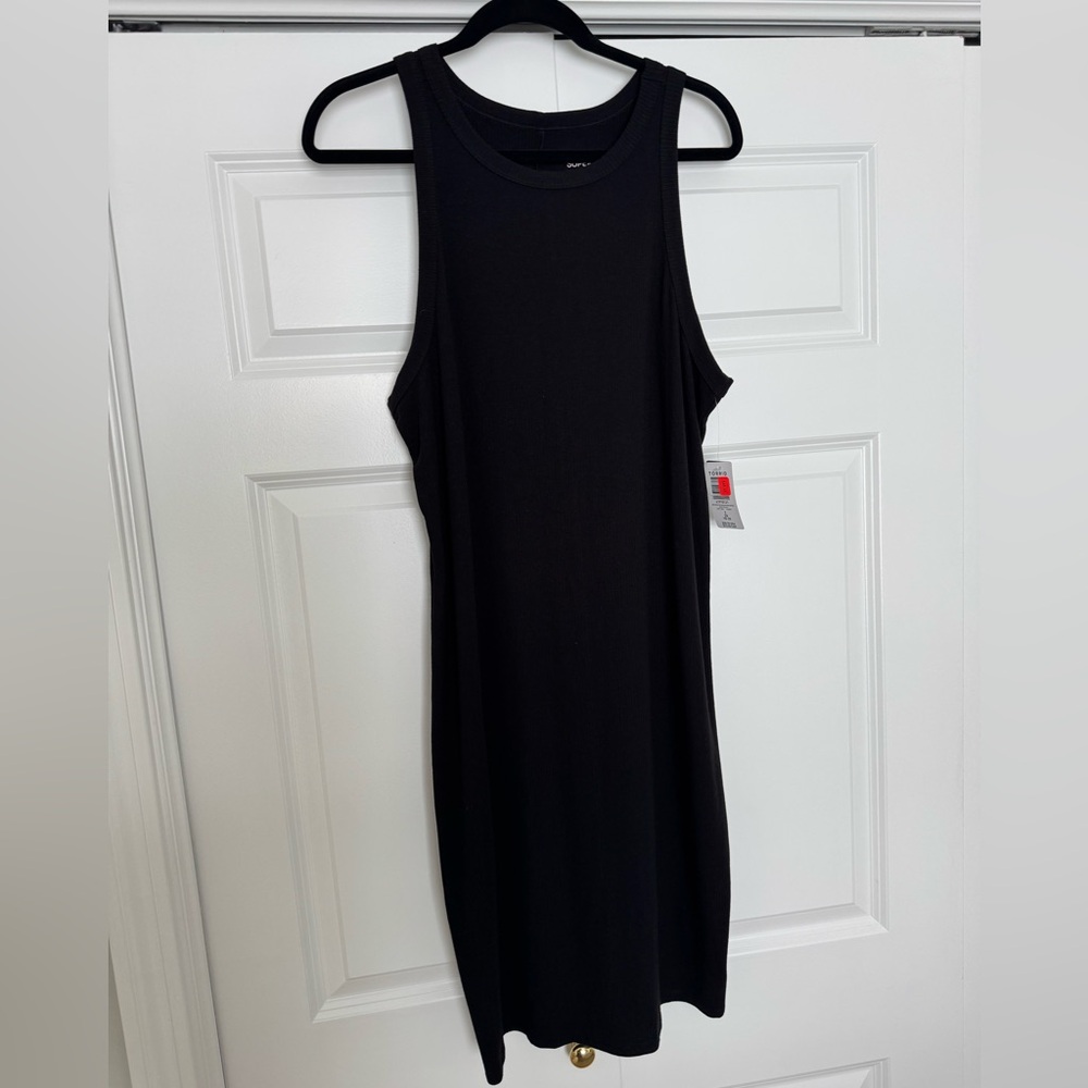 Torrid Black Knee Length Rib Knit Dress BRAND NEW